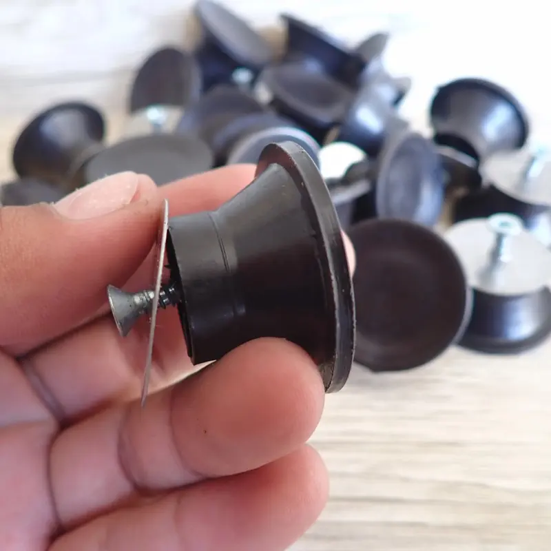3pc Pegangan Tutup Knop Kenop Panci Hitam Bahan Stainless Steel Plastik Peralatan 3