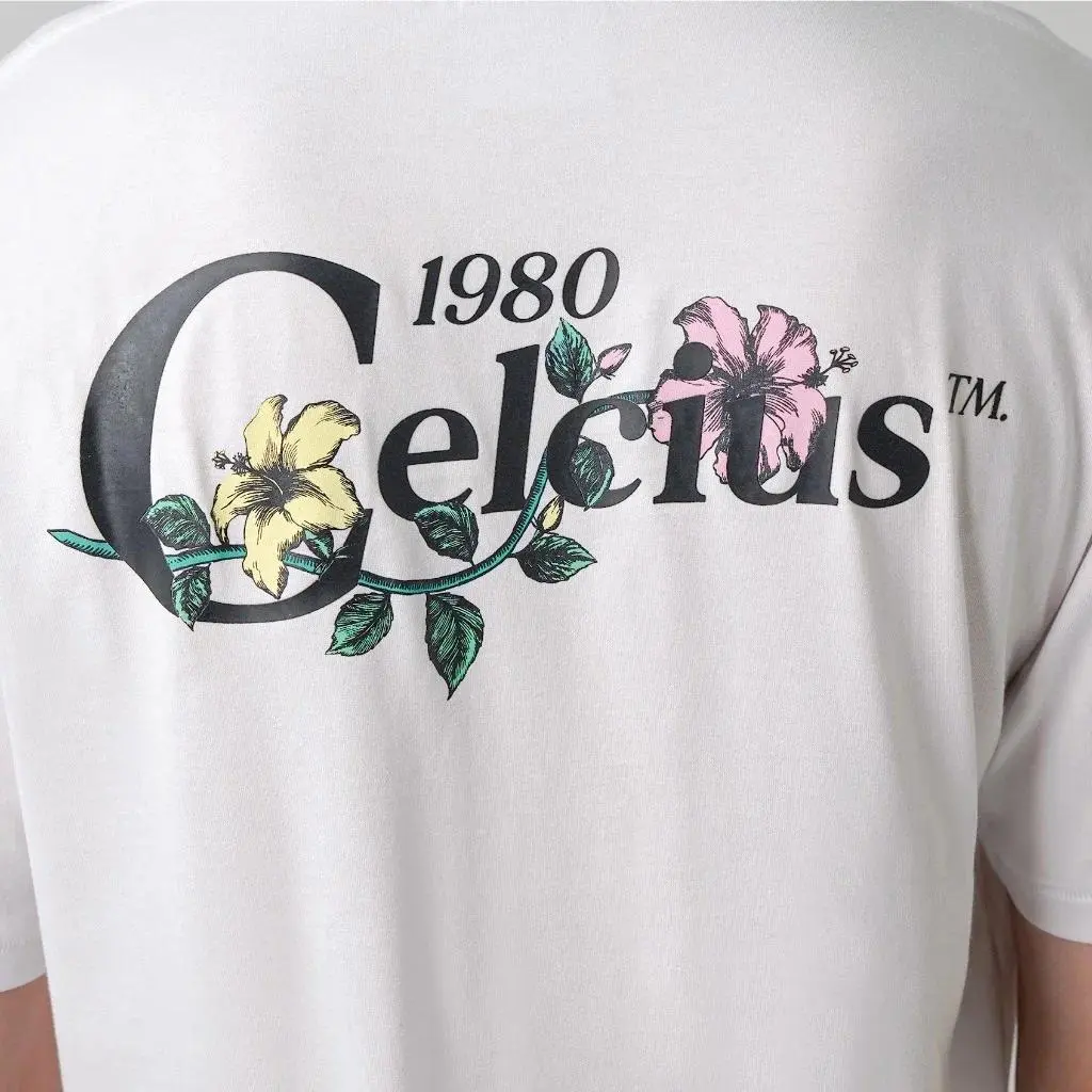 CELCIUS T-SHIRT WHITE FLOWER / KAOS PUTIH KEREN / KAOS DISTRO Nyaman