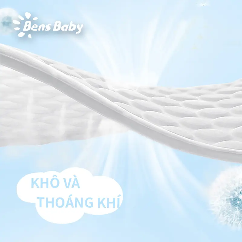 [Bens Baby - AFF] Gói 50 Miếng Bỉm Tã Quần Cho Bé Đa Kích Cỡ M, L, XL, XXL Siêu Mỏng Thấm Hút Thoáng Mát Thích Hợp Cho Mùa Hè mẹ và bé 7