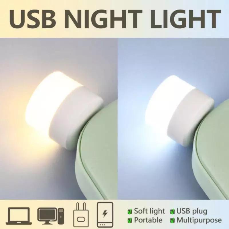 Lampu Kecil Tidur Usb Mini LED Belajar Baca Night light Kamar Malam Bulat