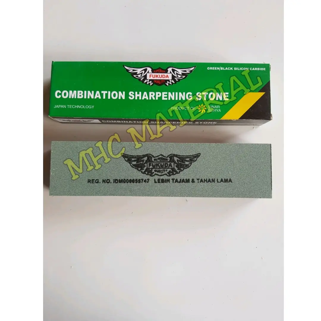 BATU ASAH FUKUDA HIJAU 8" INCH / BATU GOSOK / BATU UNGKAL / COMBINATION SHARPENING STONE