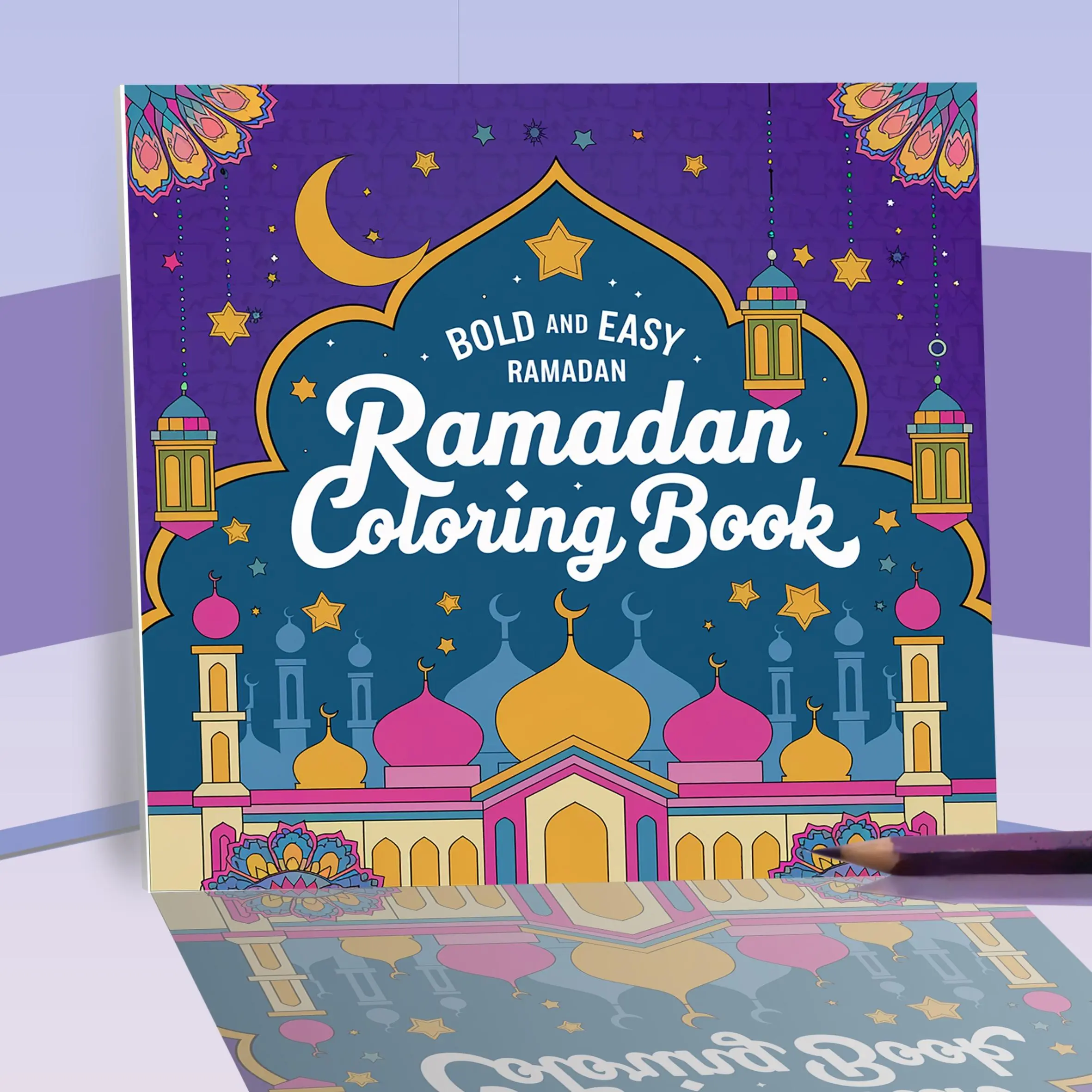 Muslim Ramadan Coloring Book, 1 Count 20 Pages Muslim Adults Coloring Book, Birthday Gift, Drawing Book for Festival Gift