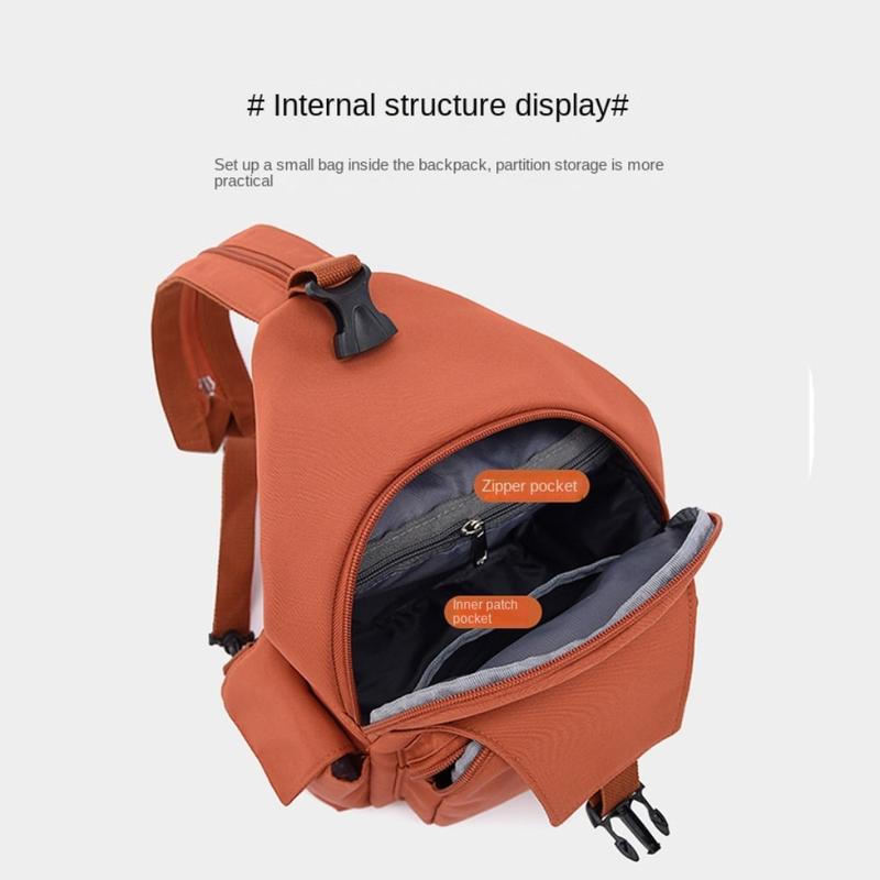 THOMASLEW Knapsack Oxford Cloth Male Sling Backpack Adjustable Strap Multi Functional Outdoor Waist Bag Fashion Large Capacity Sports Walking Bag Work 5