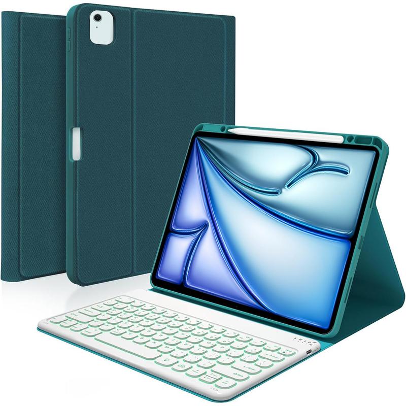 Magnetic Keyboard Cover, 1 Count Detachable BT Backlight Keyboard Protector, Smart Cover for iPad Air 5/4, iPad Pro 11, iPad Pro 10.9, iPad Pro 9, iPad Pro 8, iPad Pro 7 3