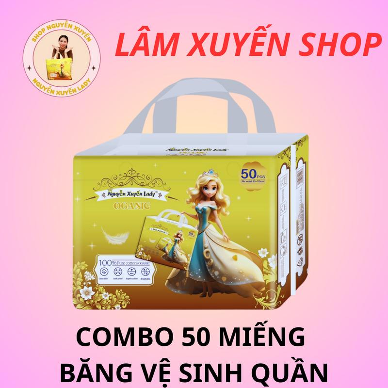  Băng Vệ Sinh Quần Dòng Hữu Cơ  Organic  50 miếng. Đủ size từ 30-80kg Vòng eo từ 60-115cm Nữ Women Tampon  băng  vệ sinh dạng quần hữu cơ 