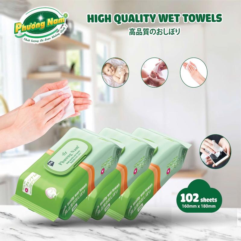 Product Introduction of [Thùng 10 Gói] Khăn Ướt Cao Cấp Phương Nam 102 Tờ - Tiện Lợi Đa Công Dụng, Thuận Tiện Cho Việc Làm Sạch & Vệ Sinh Mọi Nhu cầu 5