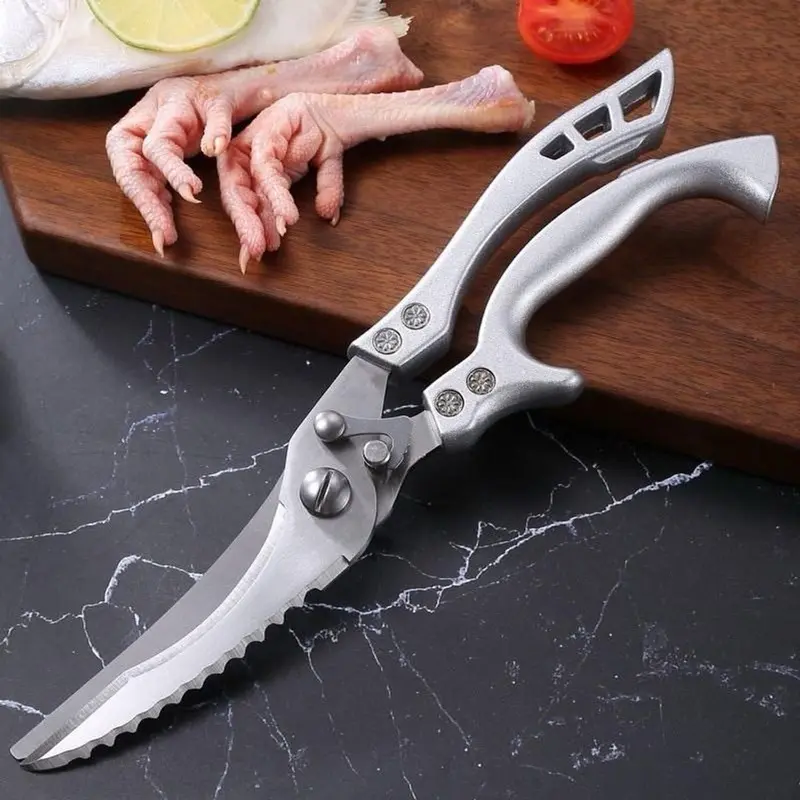Kéo Cắt Gà Không Gỉ Mạnh Mẽ - Kéo Thép Cắt Xương Cắt Thịt Cao Cấp Siêu Bền 0