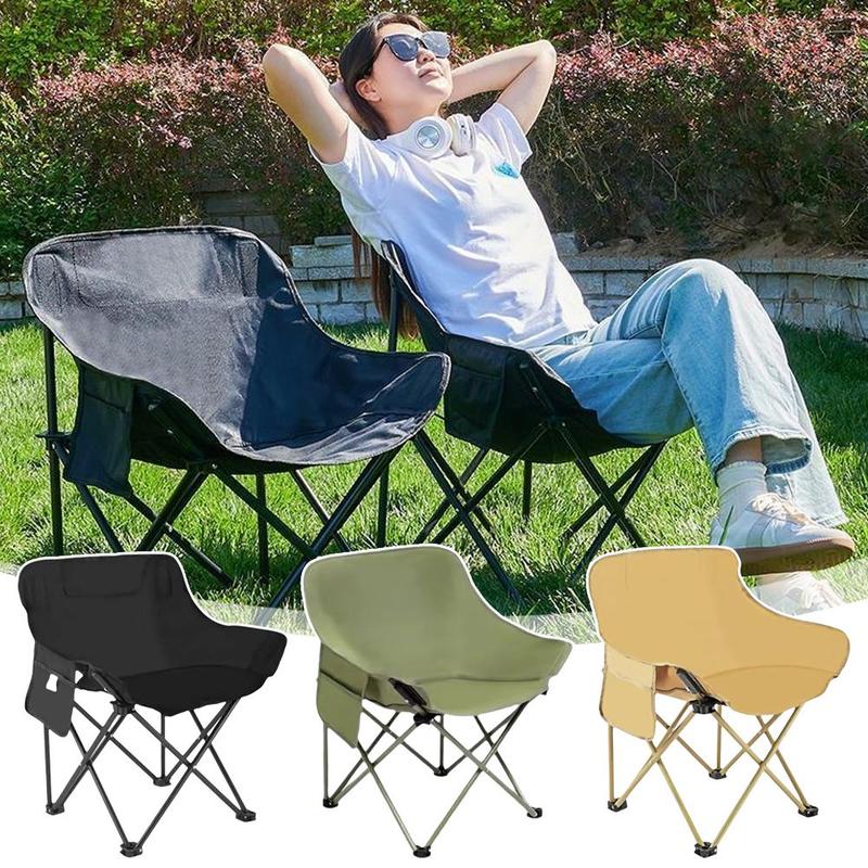 Product Introduction of Camping Foldable Chair Recliner Portable Heavy Duty Load Capacity For Beach Camping Picnic Leisure Home Use Cafe Napping Chair 12