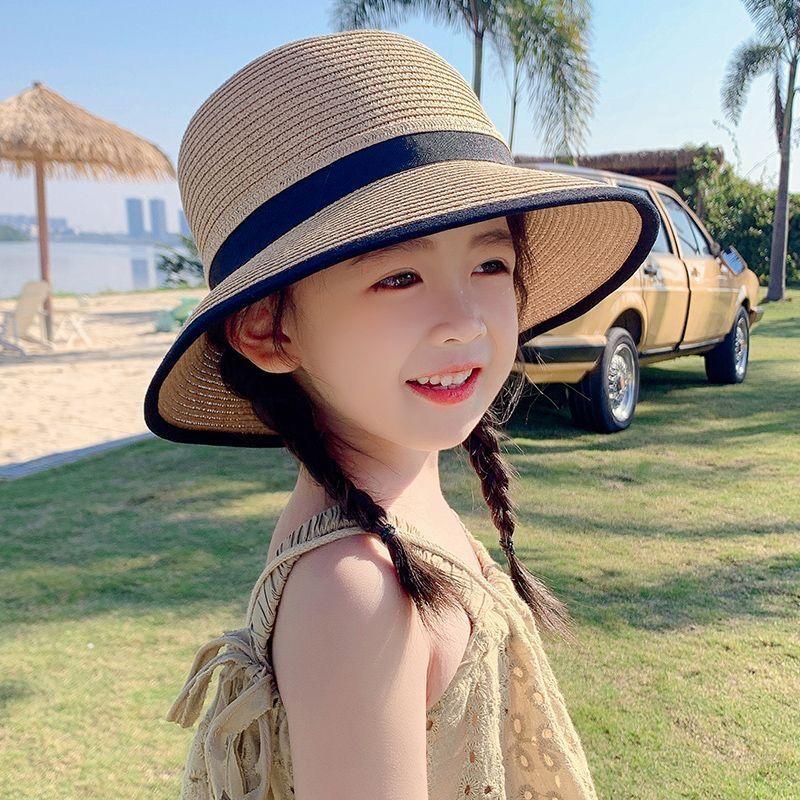 Mũ Chống Nắng Cho Trẻ Em, Vành Lớn, Thích Hợp Cho Mùa Hè, Cho Bé Gái, Chống Nắng, Mũ Đi Biển, Mũ Bucket Cho Bé Gái, Làm Bằng Rơm, Lý Tưởng Cho Các Hoạt Động Bờ Biển 4