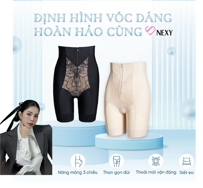 {Snexy- Quần định hình }:[ Ren hoa tiết sóng - New cải tiến ] Quần Định Hình NÂNG MÔNG 3D hỗ trợ nâng mông + gen bụng cho nữ. Kháng khuẩn 7A, quần gen nịt bụng cao cấp. Quần định hình eo chất lượng