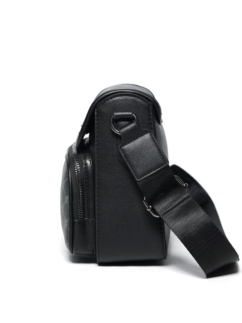 Product Introduction of Men's Fashionable PU Leather Crossbody Bag, Casual Versatile Shoulder Bag for Work & Daily Used, Trendy All-match Commuter Bag 3