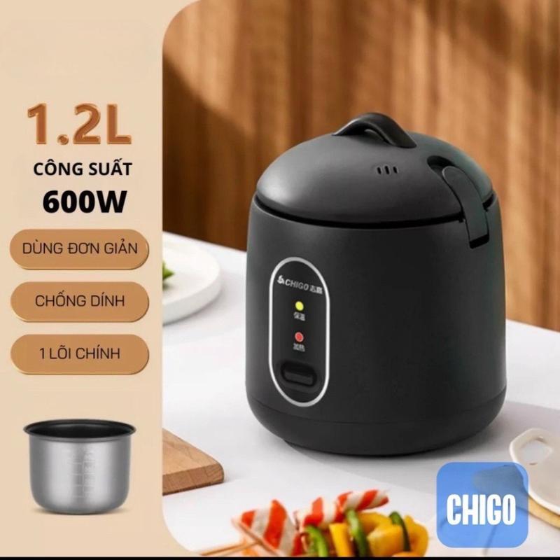 (6% aff) Nồi Cơm Điện Mini Đa Năng Chigo ( Lòng Nồi 800ml, Nấu Cháo Súp Hầm, thiết kế an toàn cho sức khỏe Nấu Cơm Nấu Ăn noicom