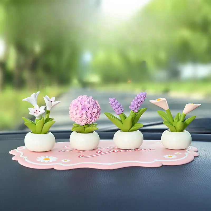 Vận Chuyển Trong Vòng 24 Giờ Mô Hình Mới Chậu Hoa Ô Tô Đồ Trang Trí Mô Phỏng Phim Hoạt Hình Nhựa Trang Trí Đồ Trang Trí Nhỏ Quà Tặng Thủ Công Mỹ Nghệ Quà Tặng