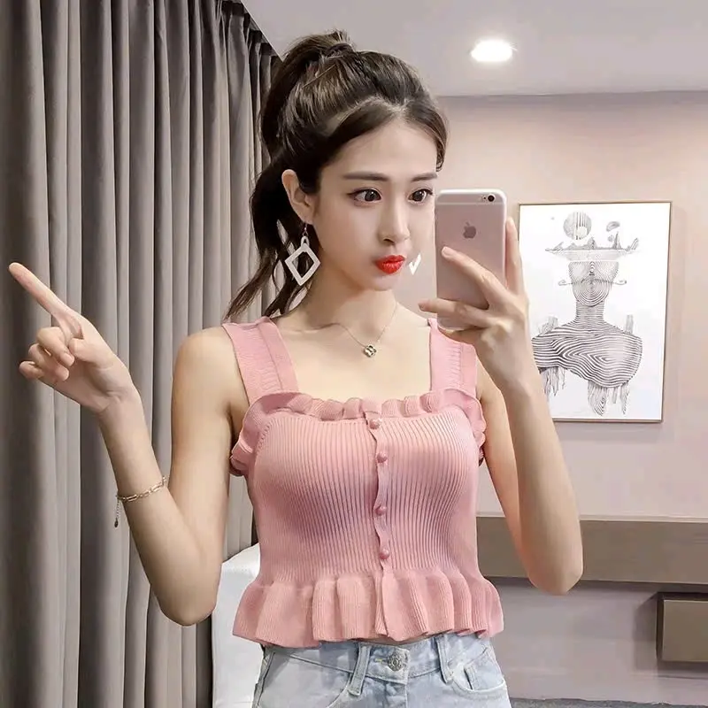 áo hai dây  Nữ  bản  khuy ngọc dáng pelum