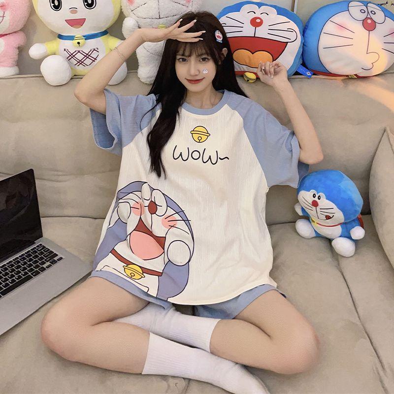 Đồ Ngủ Mùa Hè Cho Nữ, ngắn Tay, Quần Đùi, Ngoại Cỡ, Dáng Rộng Vừa Vặn, Thích Hợp Mặc Hàng Ngày, Bộ Đồ Mặc Nhà, Hàng Mới Về Năm 2025, Bán Chạy Tại Cửa Hàng 6