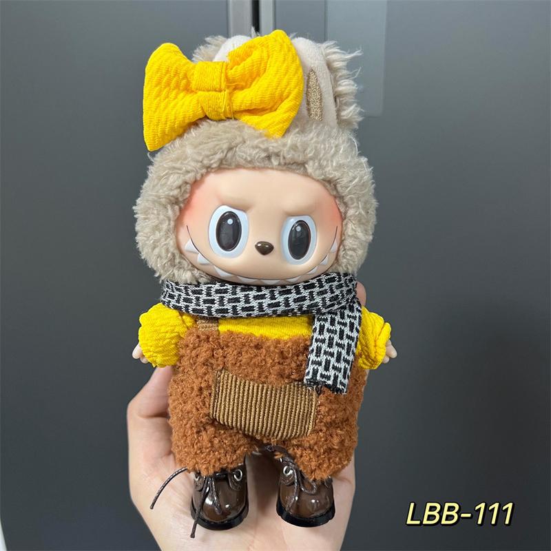 Product Introduction of Labubu Doll Clothes Vinyl Labubu 17cm Plush Toy Cute Dress-Up Casual Outfit Skirt Plush Toy Clothes 28