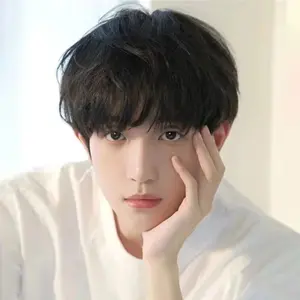 【Pengiriman cepat】Wig coklat hitam pria gaya tutup kepala penuh bernapas alami musim panas yang realistis dan tampan