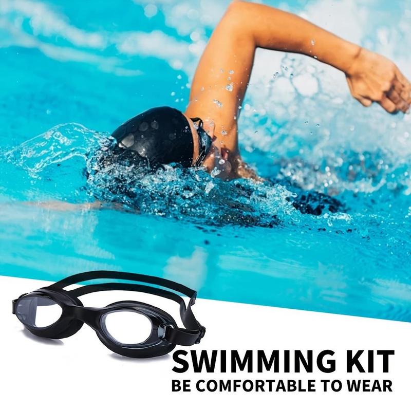 Product Introduction of Swimming Goggles & Nose Clip & Ear Plugs & Hat Set, 1 Set Adjustable Waterproof Goggles, Sports Accessories For Swimming 38