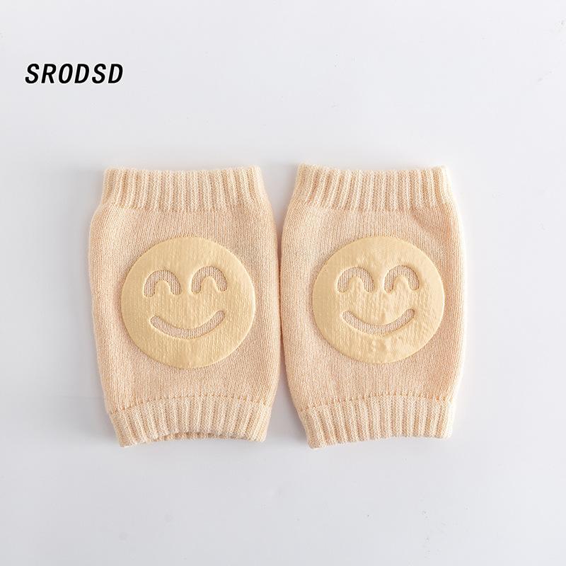 Baby Knee Pads for Crawling, Cartoon Smile Pattern Knee Protectors 3