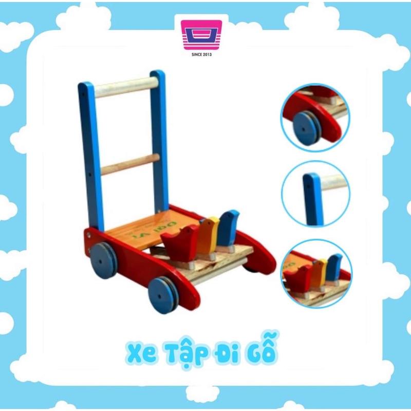  Xe tập đi bằng gỗ 3 con gà cao cấp cho bé yêu Đại Vĩ 