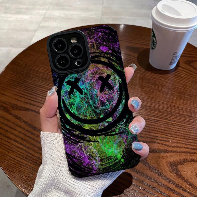 Vỏ da cừu Iphone , vỏ mềm chống sốc, cho 11Pro max 14 PRO MAX 11 12/13/6/ 7 / 8plus XR Xmax, biểu cảm Doodle ốp điện thoại , bao gồm tất cả