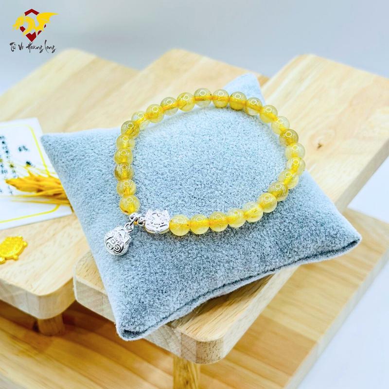 Vòng Tay TA Tóc Vàng 6 Li - Hợp mệnh Thổ, Kim 1