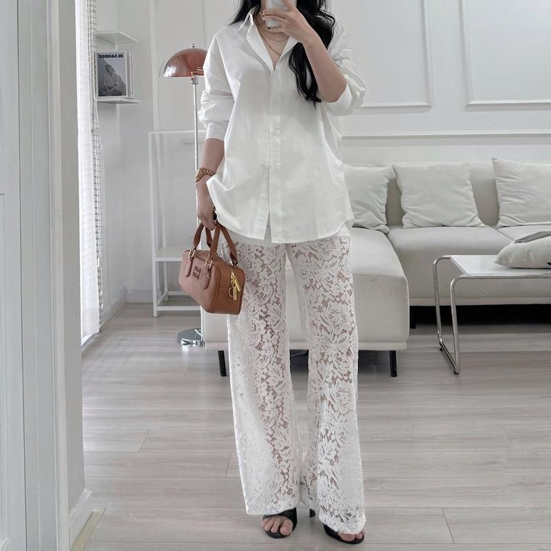 Berries | Sarah Pant | Quần ren ống suôn loe lưng thun có túi