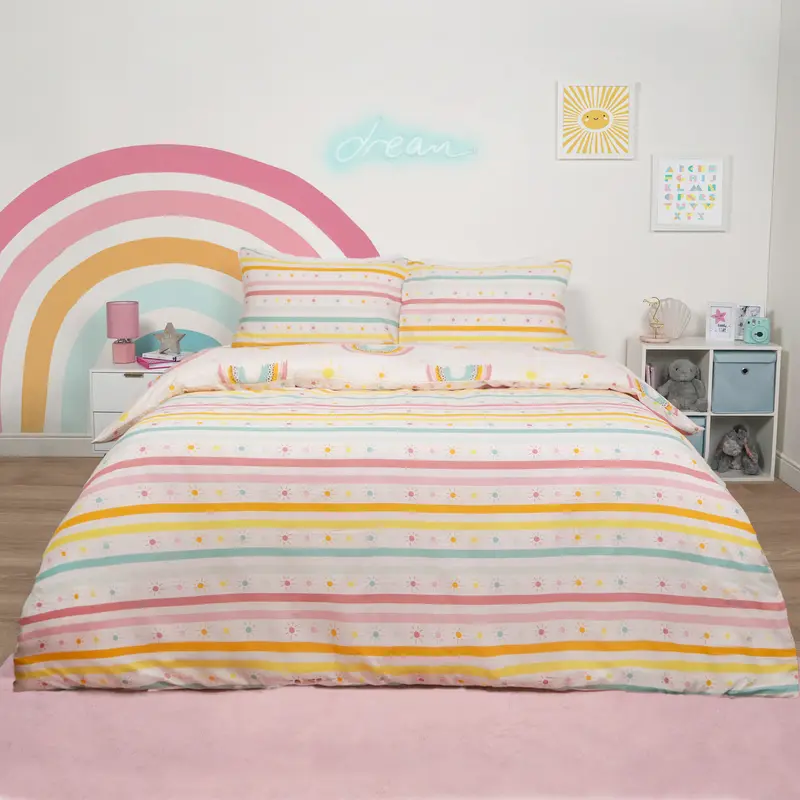 Dreamscene Rainbow Duvet Cover with Pillowcase Bedding Set, Multi 2