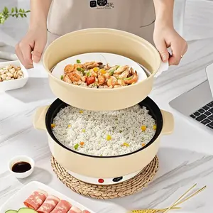 Panci Listrik Multifungsi Free kukusan / Steamer Plastik Lapis Keramik Anti Lengket Teflon cooking pot Panci Listrik Air