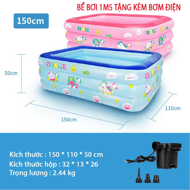 Product Introduction of HỒ BƠI 1M5 3 TẦNG CHO BÉ TẶNG KÈM BƠM ĐIỆN - BỂ BƠI NHIỀU TẦNG CHO TRẺ EM - CÓ NHIỀU KÍCH CỠ. Em bé Trẻ mới tập đi Bé gái Bé trai Mềm Giáo dục sớm 7