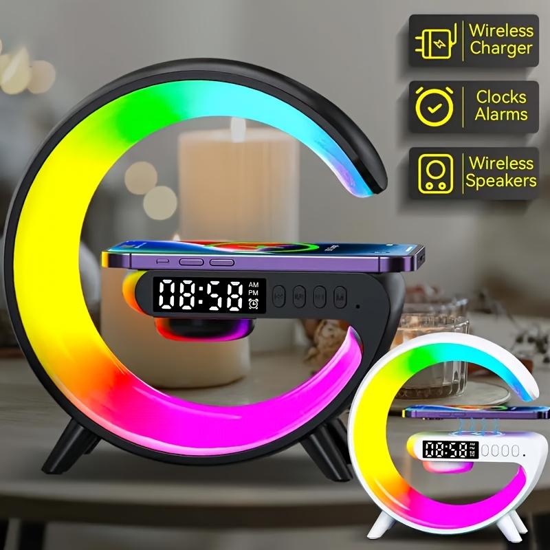 Multifunction Wireless Charger Pad Stand Speaker RGB Night Light Fast Charging Station For iPhone 8-16 Samsung Xiaomi Huawei 8
