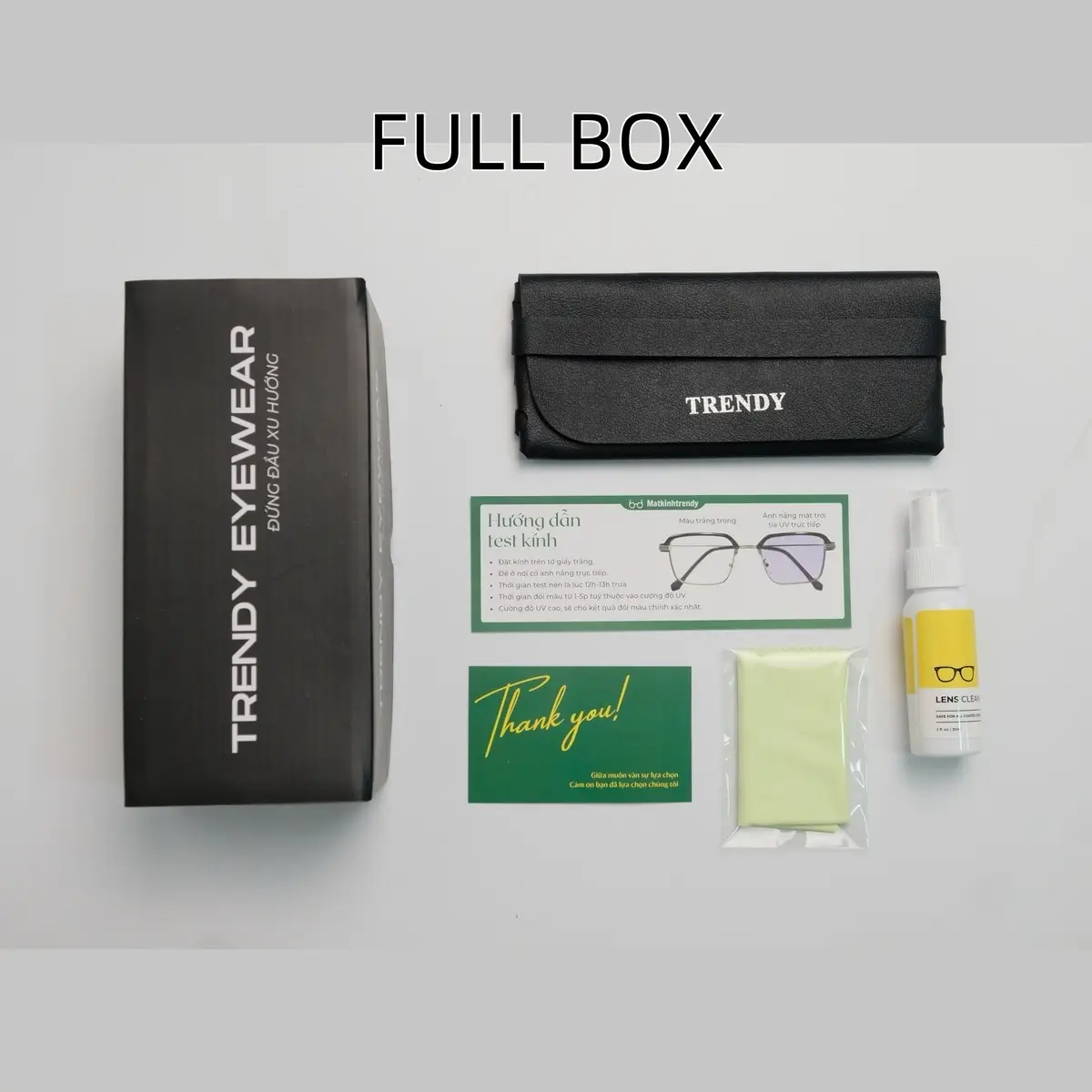 Bao Da+Nước Lau Kính+Khăn Lau