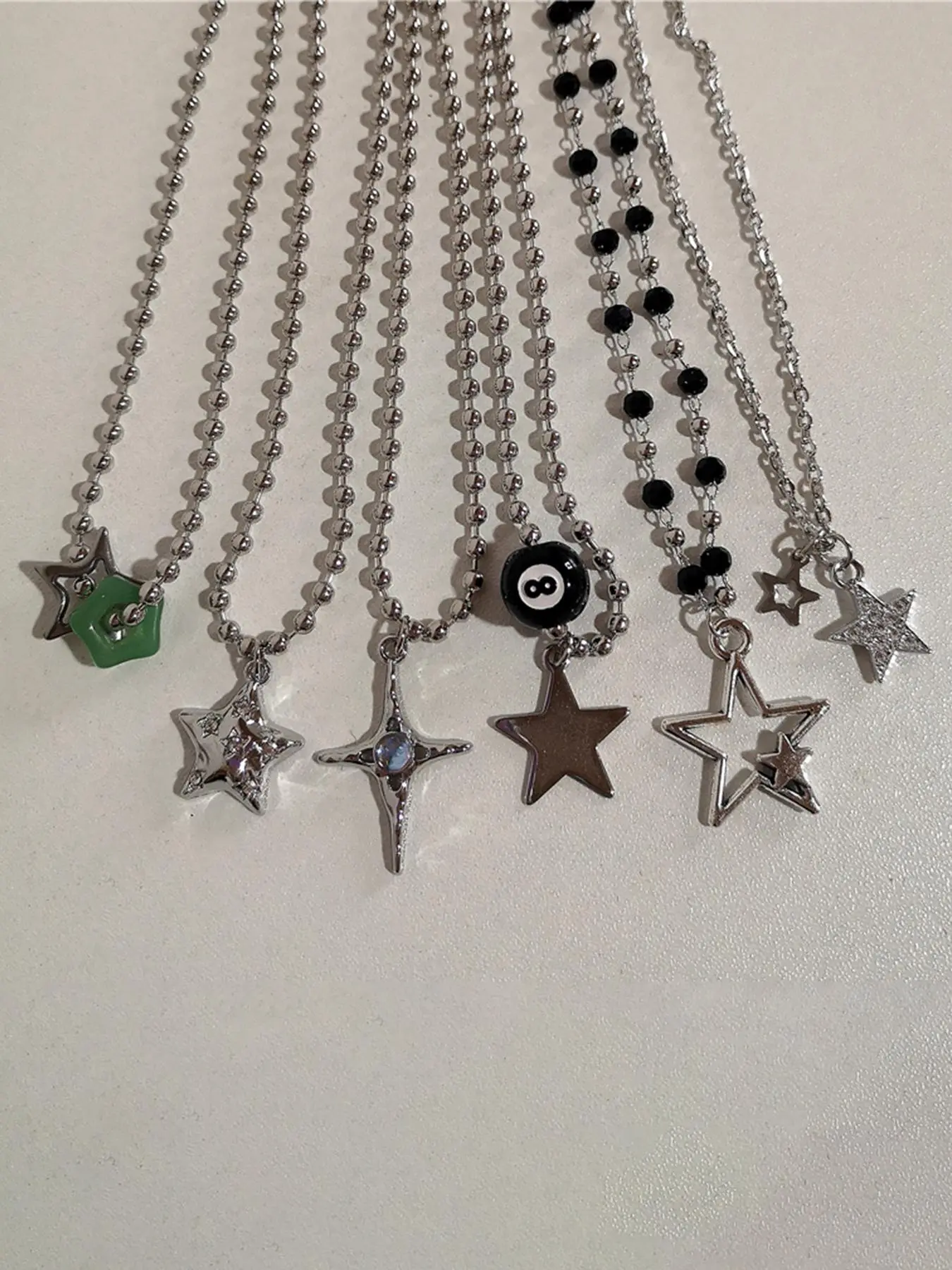Punk Style Star Charm Decor Pendant Necklace, Fashion Jewelry for Party, Daily Clothing Decor, Trendy All-match & Exquisite Jewelry for Birthday Gift, Statement Necklace