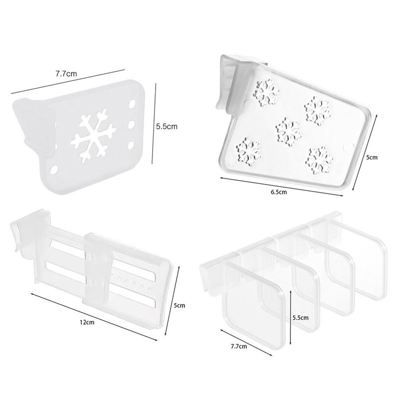 1Pcs/1Set New Fridge Side Door Refrigerator Partition Board Kitchen Accessories Separating Storage Shelf Bottle Can Organizer Plastic Divider Clip 2