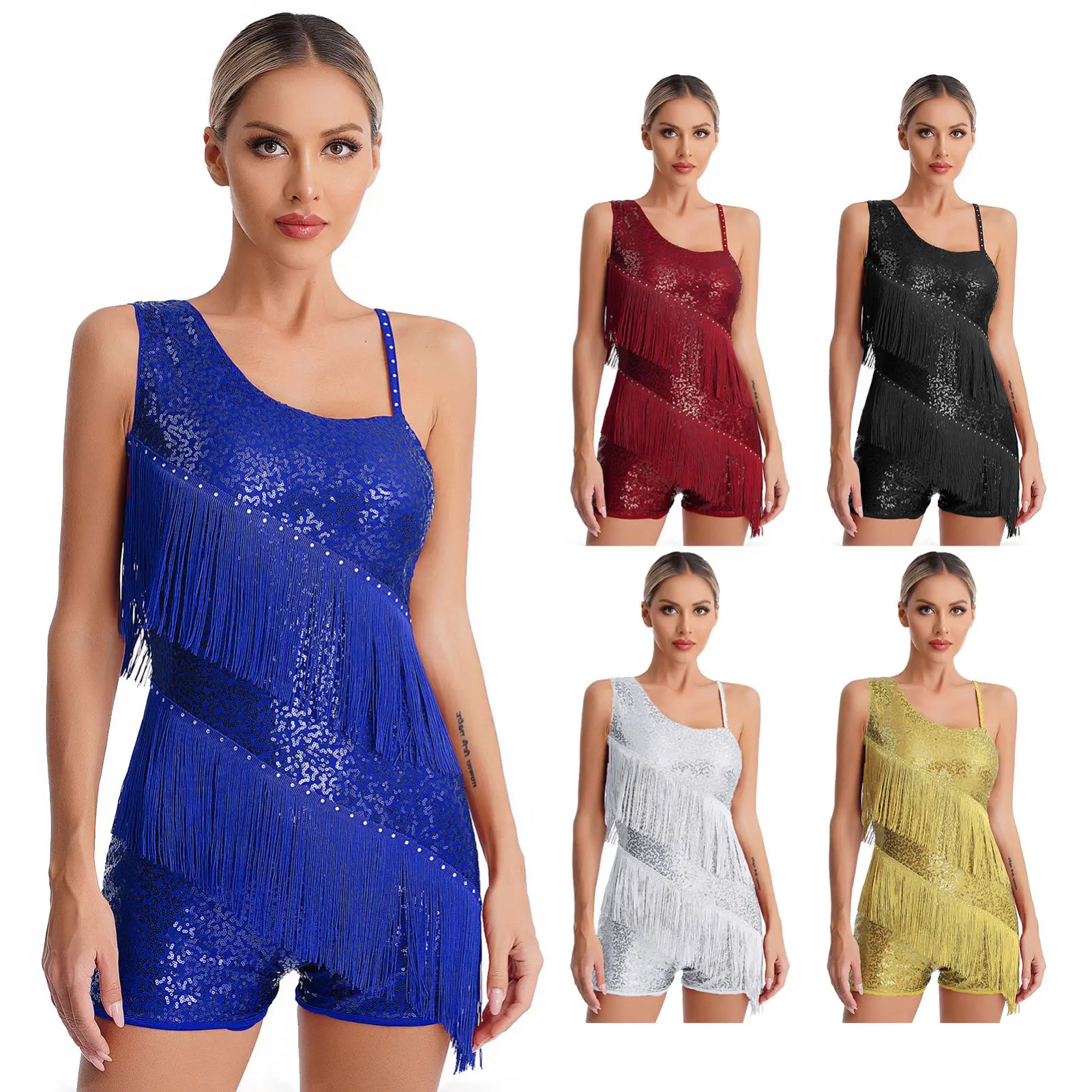 Áo Lót Kim Sa Hồi Giáo Cho Nữ, Nhún Thun, Quần Đùi, Unitard, Thích Hợp Cho Bữa Tiệc Ballroom, Vũ Đạo Salsa Và Rumba, Trang Phục Cocktail, Inhzoy