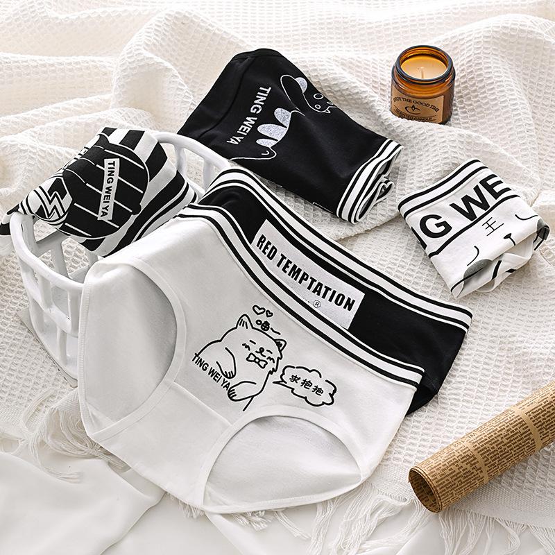 SÉT 10 QUẦN LÓT NỮ COTTON [freeship] HÌNH THÚ DỄ THƯƠNG CÁ TÍNH CO GIÃN MỀM MỊN Women Thun Nhung Sen quần  nhỏ