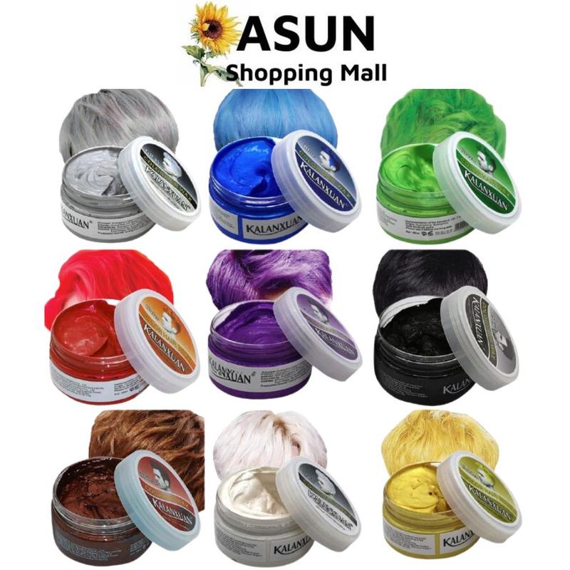 Sáp Vuốt Tóc Tạo Kiểu, Đổi Màu Tạm Thời Kalanxuan 100g Cho Nam & Nữ Color Hair Wax gôm  bóng hard  wax xịt nếp giữ tóc sáp  cho ivy league sáp khô  vuốt tóc xịt  định hình không cứng sap vu otto c vietnam xịt  giữ mkr Nhuộm Đổi Màu Tóc tuýp  nhuộm phủ bạc
