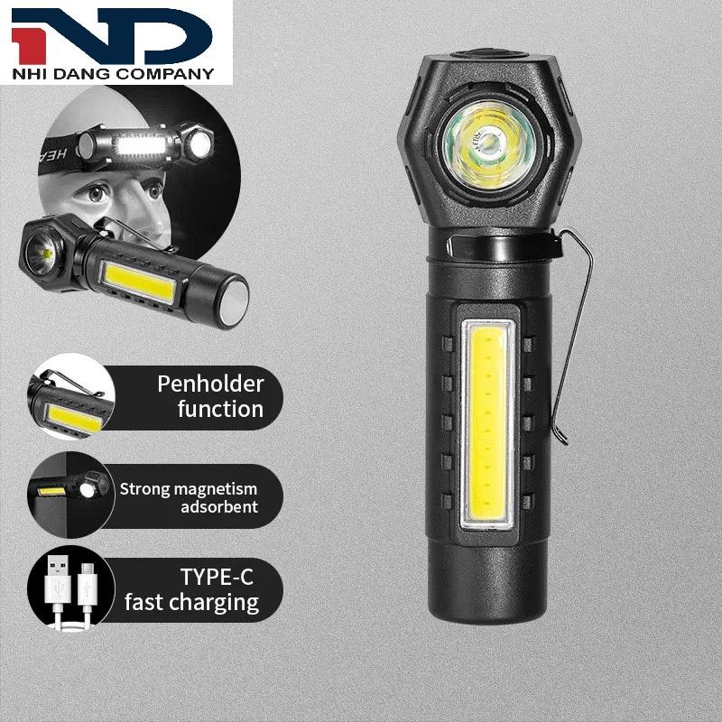 Đèn đội đầu siêu sáng Nhi Đăng Company, Led COB, đèn siêu sáng có thể tháo rời, chống nước, , đa năng, dùng để đi phượt, câu cá, cúp điện den pinsieusang