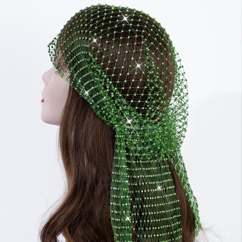 Product Introduction of Fishnet Head Wrap - Edgy Hair Net for Festivals/Parties, Stretchy & Breathable (Boho Rave Style) 12
