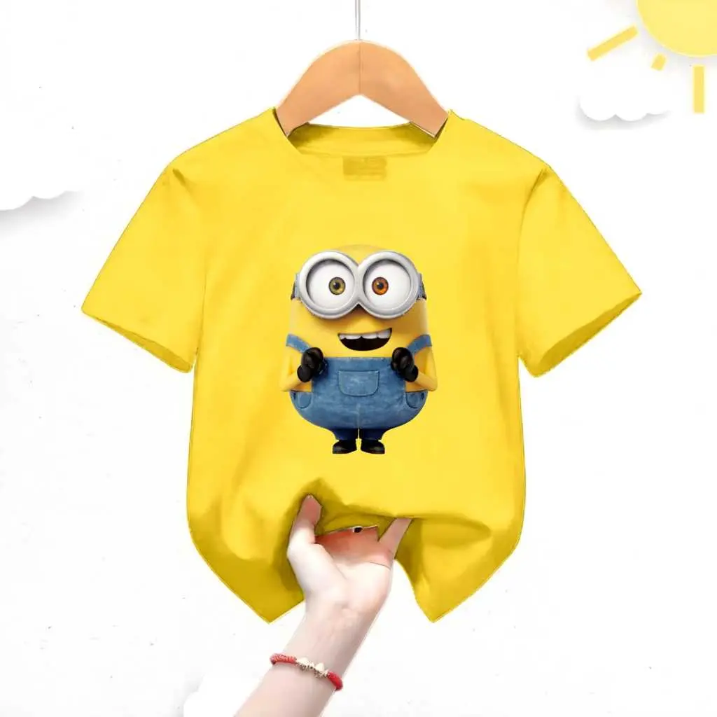 Boys Girls T-shirt Tops with MINION Motif for Ages 1-12 Years