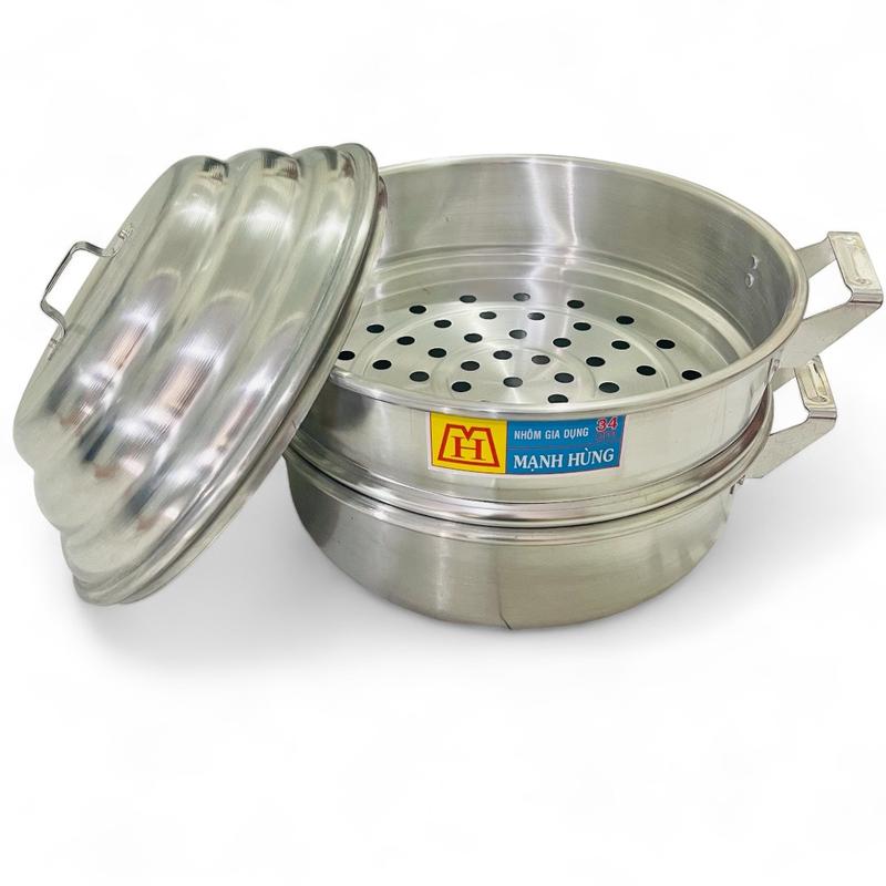 Nồi Hấp 2 Tầng Cao Cấp Mạnh Hùng 30cm 34cm 38cm - Xửng Hấp 34cm 38cm