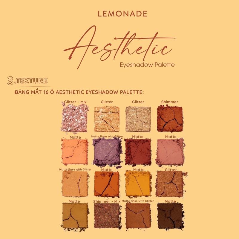 Bảng mắt Lemonade Aesthetic Eyeshadow Palette 16 ô (1.3g*16) 5