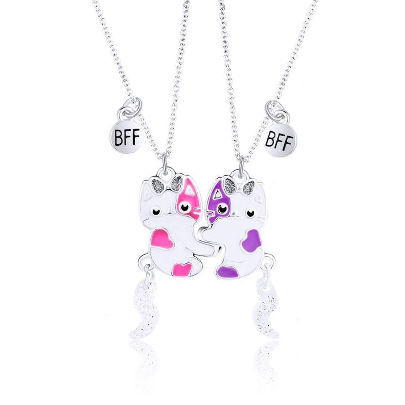 Product Introduction of Cute Cartoon Animals Best Friend Magnetic Necklace Electroplate Alloy Cartoon Pendant Necklace Jewelry Chain Magnet Necklace Friendship 14