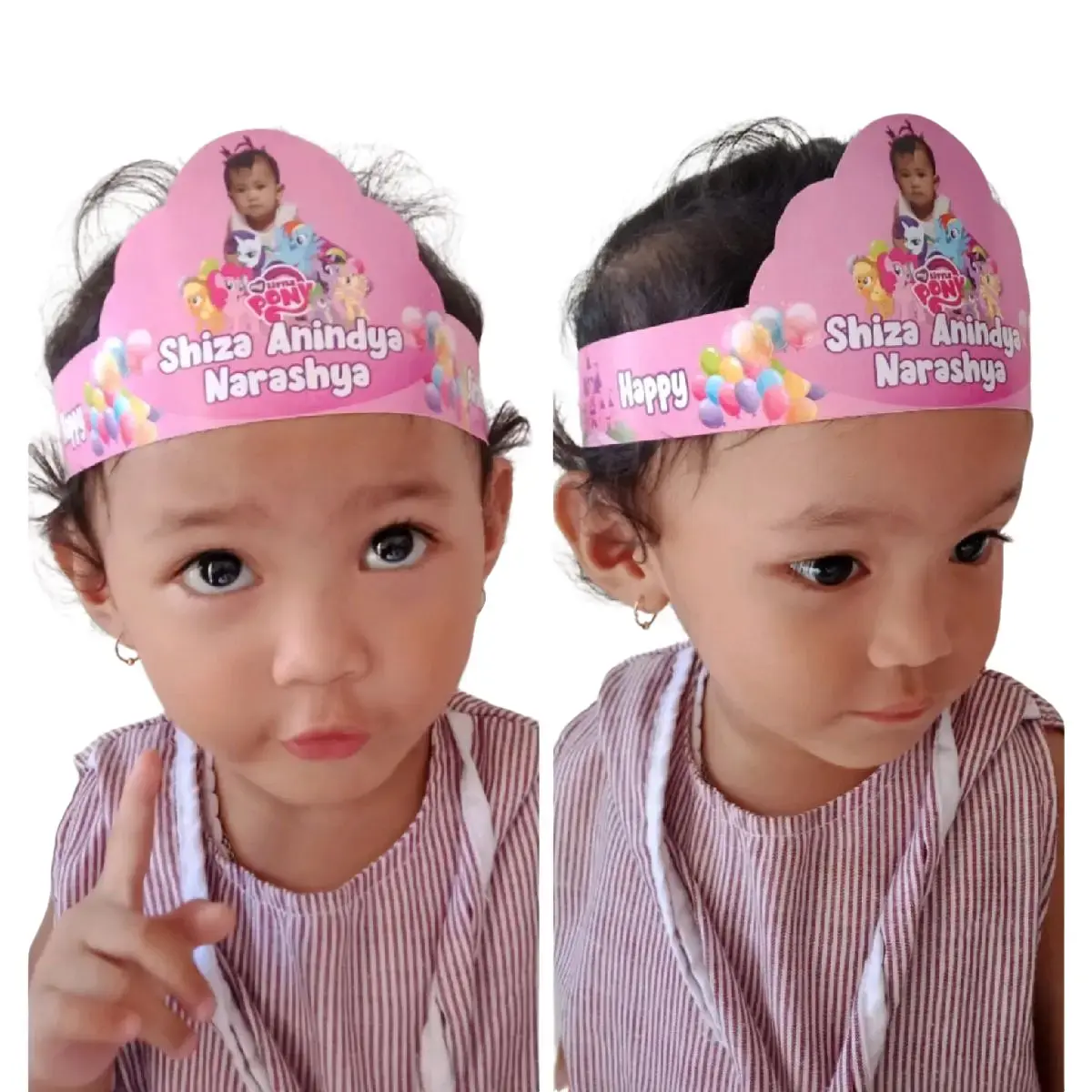 [50 pcs] Topi Ulang tahun anak free desain bisa dikasih foto