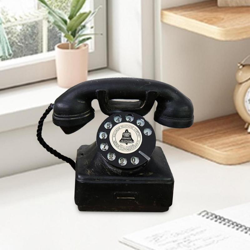 Old Fashioned Landline Telephone Model Classic Photography Props Creative Retro Telephones for Bar Desk Cafe Hotel Ornament 4