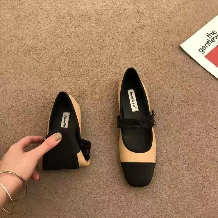 Product Introduction of Shoes Woman Flats Casual Female Sneakers Shallow Mouth Autumn Square Toe Dress Summer Fall New Rubber Lace-Up Mary Janes Basic S 5