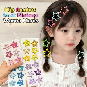 Jepit Rambut Bintang Berwarna-warni/Hair Clips Bintang Cute Aesthetic Korea