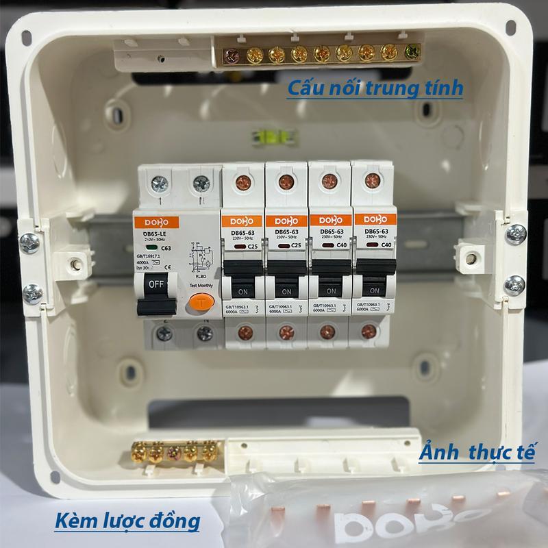Tủ điện âm tường chính hãng DoBo Korea cao cấp có thanh đồng và lược nối trung tính - Chính Hãng DoBo Hàn Quốc 5