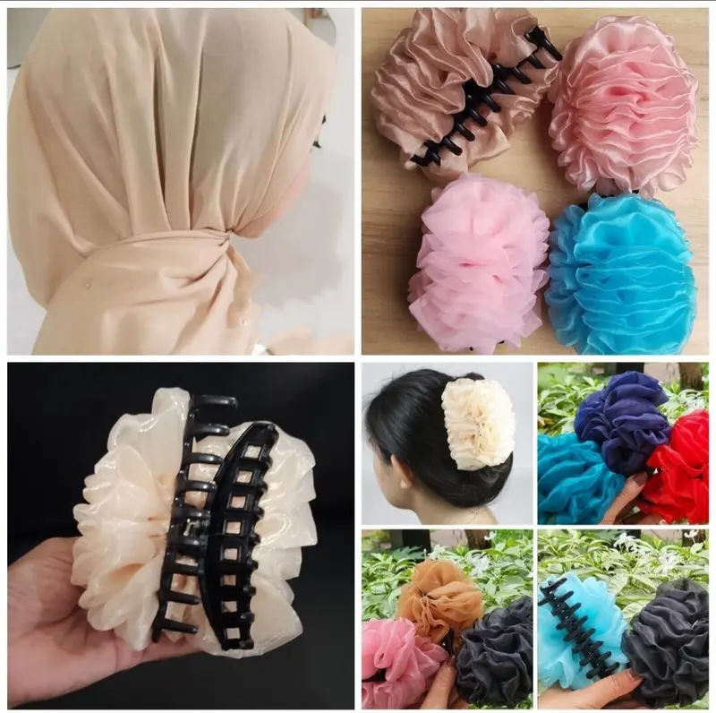 Jedai Cepol Hijab Jilbab Scrunchie Jumbo | Aksesoris Rambut 2