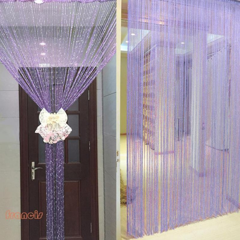 Mành, rèm cửa sợi dù đan kim tuyến lấp lánh trang trí, vách ngăn phòng, spa loại 3mx3m